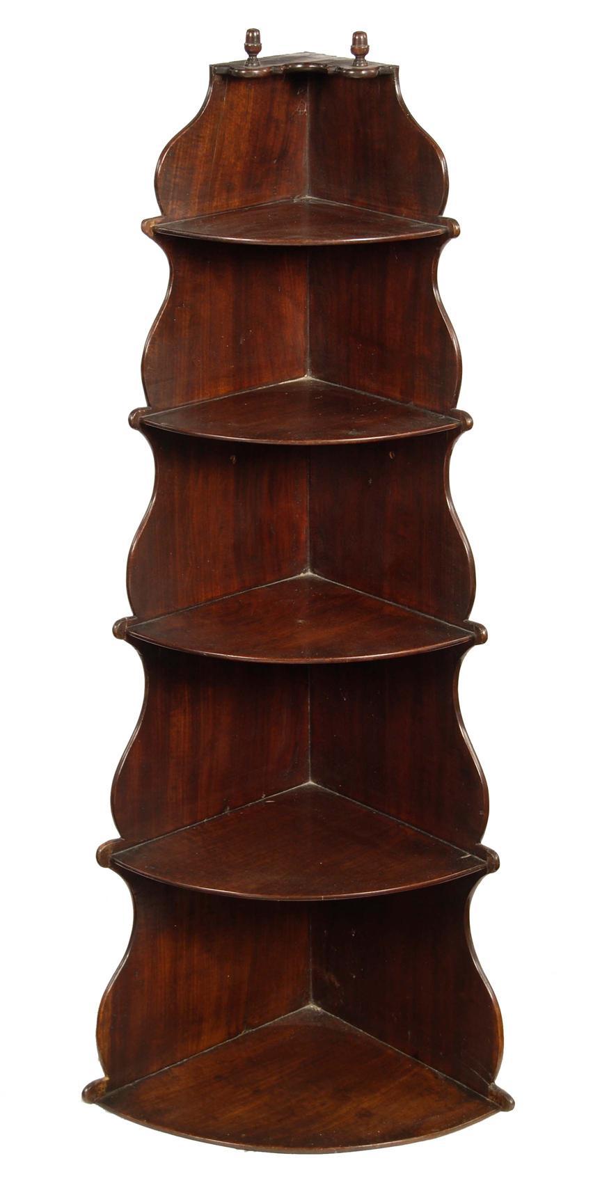 Appraisal: A set of th century mahogany corner wall shelves