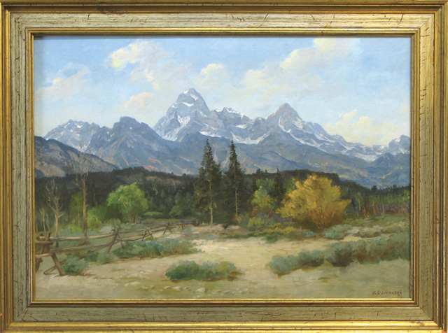 Appraisal: ALEXANDER A DZIGURSKI OIL ON CANVAS California - Mountain landscape