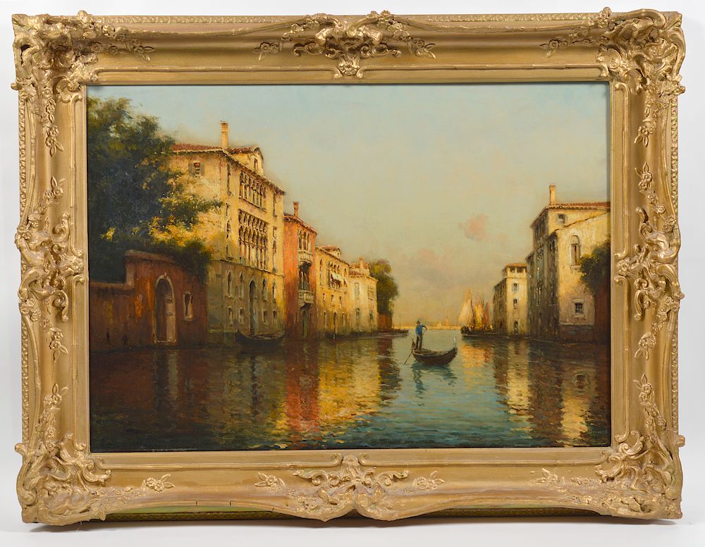 Appraisal: Antoine Bouvard 'Scenic Canal in Venice' O C Antoine Bouvard