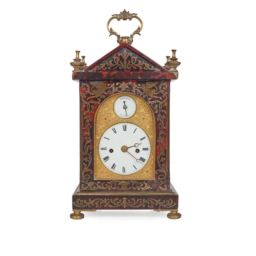 Appraisal: Y DUTCH BOULLE MARQUETRY SMALL BRACKET CLOCK TH CENTURY the