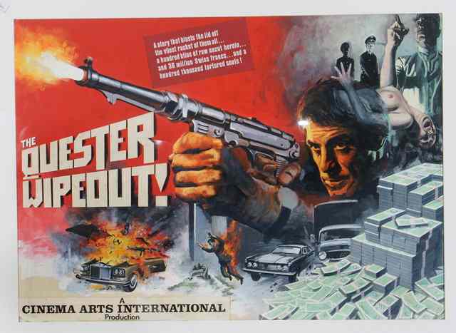 Appraisal: A GOUACHE FILM POSTER PROTOTYPE for the film 'Quester Wipeout'