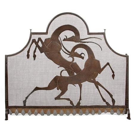 Appraisal: Attributed to William Hunt Diederich American - Fire Screen Estimate