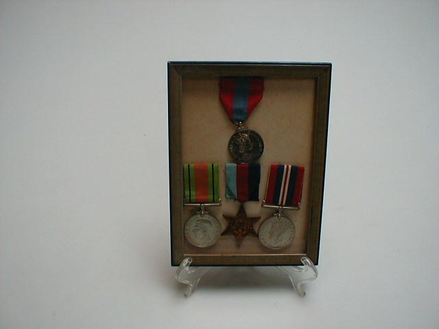 Appraisal: Four framed WWII service medals