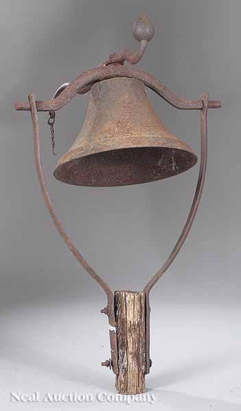 Appraisal: An Antique American Cast Iron Plantation Bell mid-to-late th c