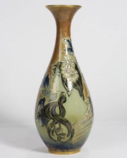 Appraisal: Art Nouveau Art Nouveau Riessner-Stellmacher-Kessel Amphora portrait vase having a