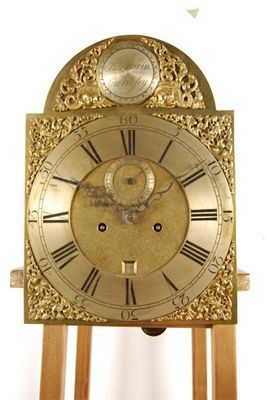 Appraisal: An th century day longcase five pillar movement striking on