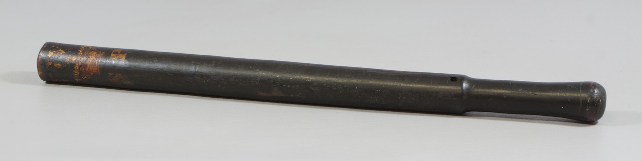 Appraisal: Painted and stenciled wood English police baton l