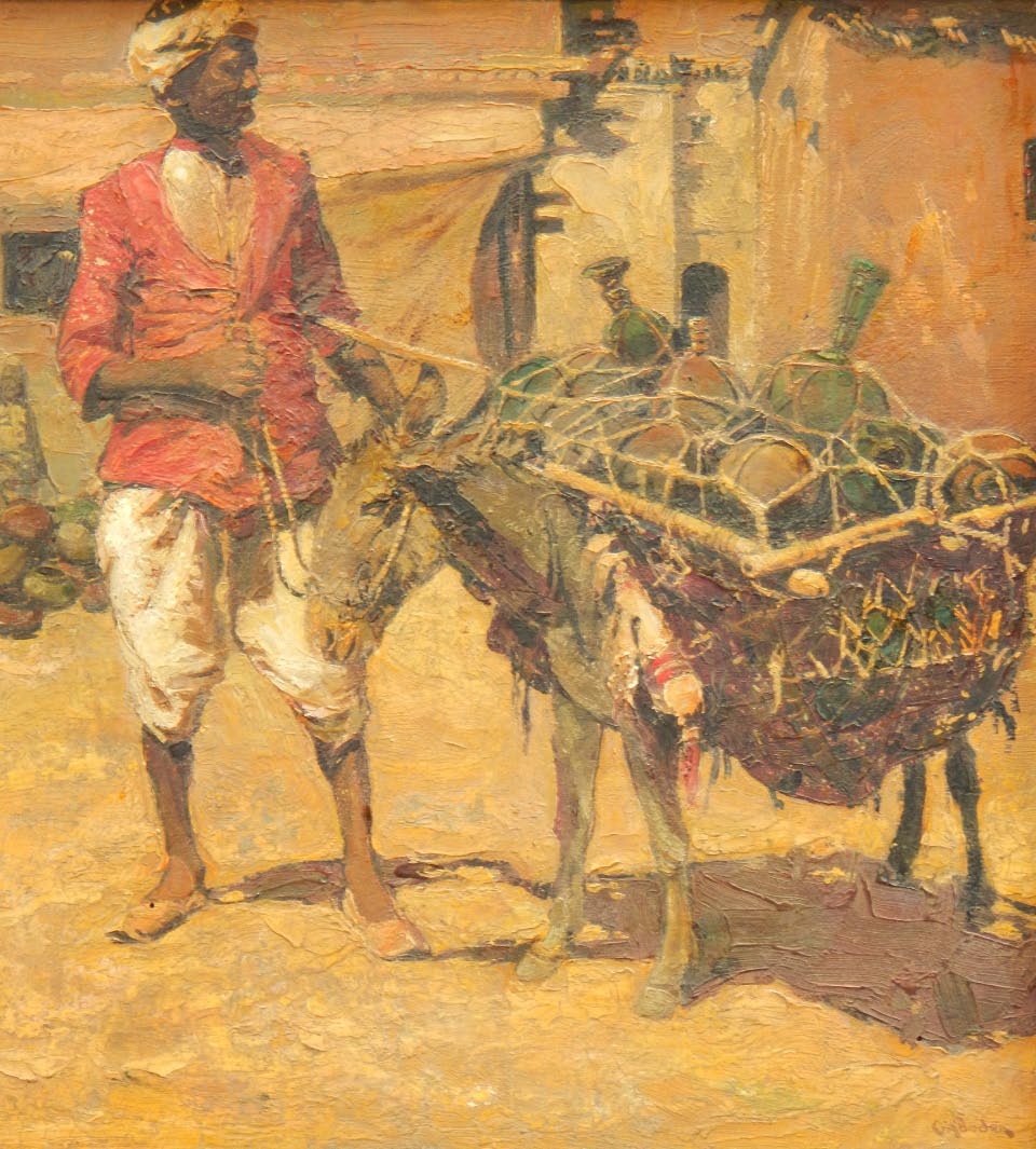 Appraisal: George Alfred Boden - A Hindu pot seller oil on