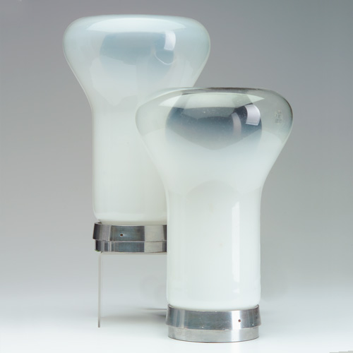 Appraisal: ANGELO MANGIAROTTI ARTEMIDE Pair of Saffo bulbous table lamps in