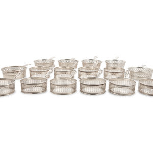 Appraisal: A Group of Sixteen American Silver Dessert Bowl Liners Late