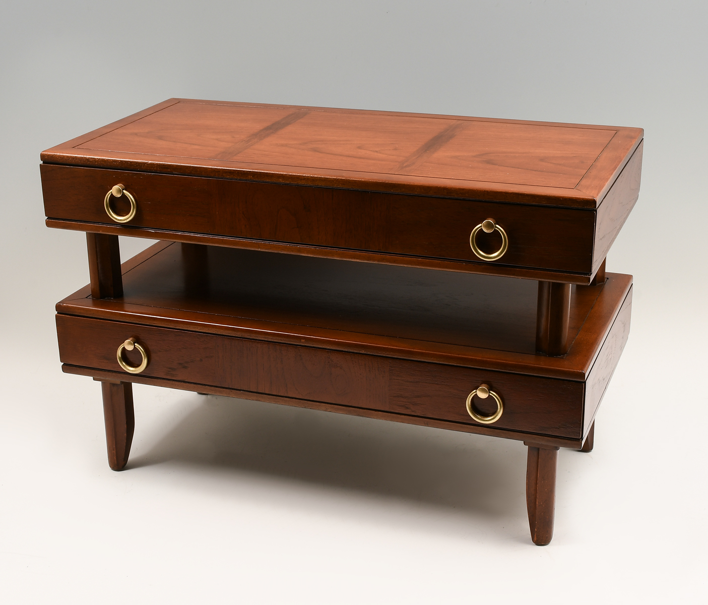 Appraisal: MID-CENTURY MODERN JEWELRY CHEST Moderne Two-tiered Jewelry chest with two