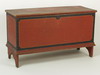 Appraisal: BLANKET CHEST - th c painted pine blanket chest original