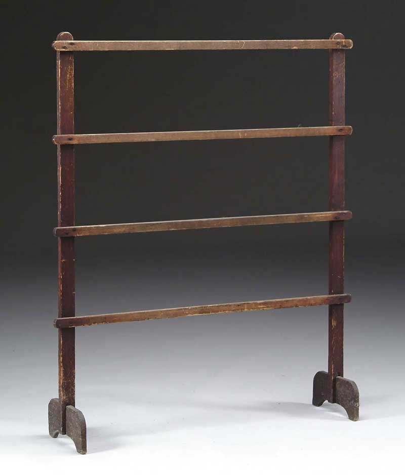 Appraisal: COUNTRY HERB DRYING RACK Late th C Four horizontal slats