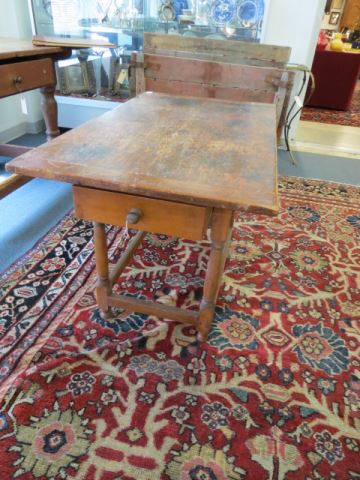 Appraisal: New England Tavern Table pine with drawer probaly th century