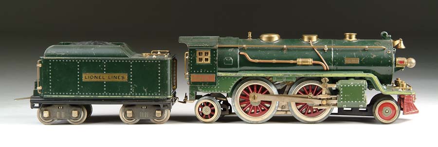 Appraisal: STANDARD GAUGE LIONEL E In rare two-toned green with matching