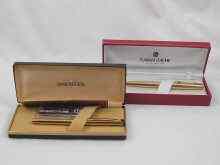 Appraisal: A gold plated Parker fountain pen together with a Sheaffer