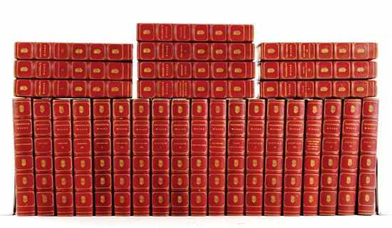 Appraisal: Fine leather-bound books Thackeray's Works Thackeray William Makepeace Boston Estes