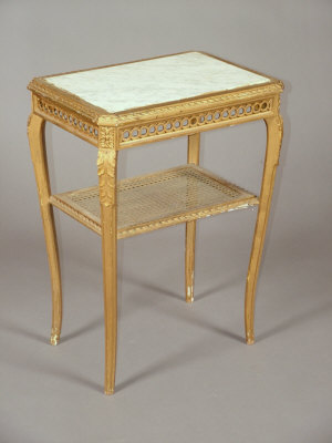 Appraisal: A giltwood two tier occasional table late th century the