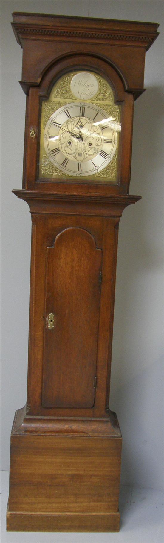 Appraisal: th century oak longcase clock by J Wilson of Newcastle