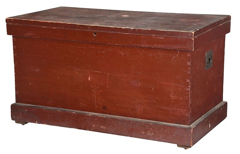 Appraisal: American Red Painted Cedar Lined Chest second half th century