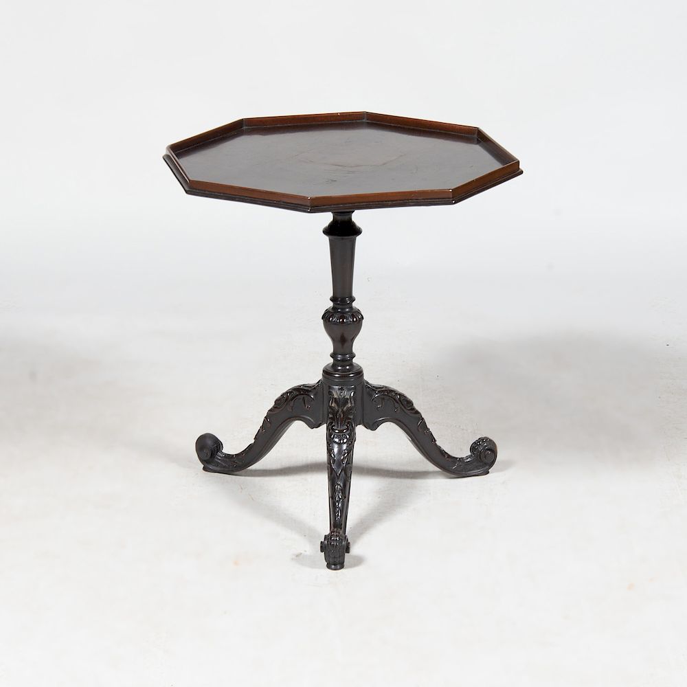 Appraisal: George III Mahogany Tripod Table x in diam Property from