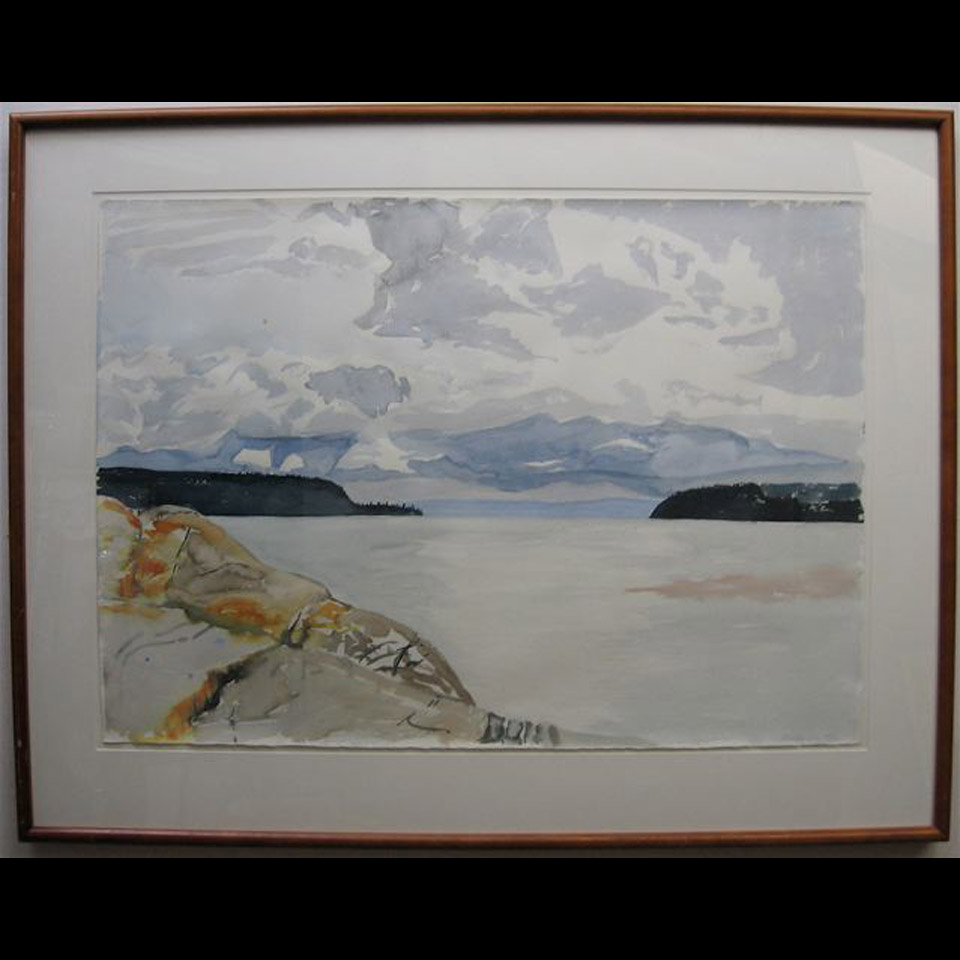 Appraisal: VIEW FROM VANCOUVER ISLAND BARBARA BALLACHEY - CANADIAN WATERCOLOUR DATED