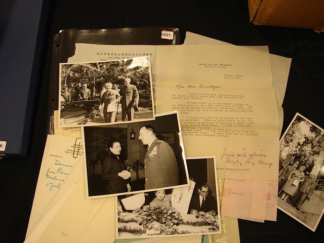 Appraisal: Grouping of correspondence from Madam Chiang Kai-shek and Mrs Lemnitzer