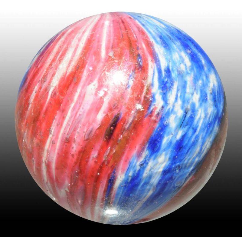 Appraisal: Onionskin Marble Description Red blue pink and white Includes some