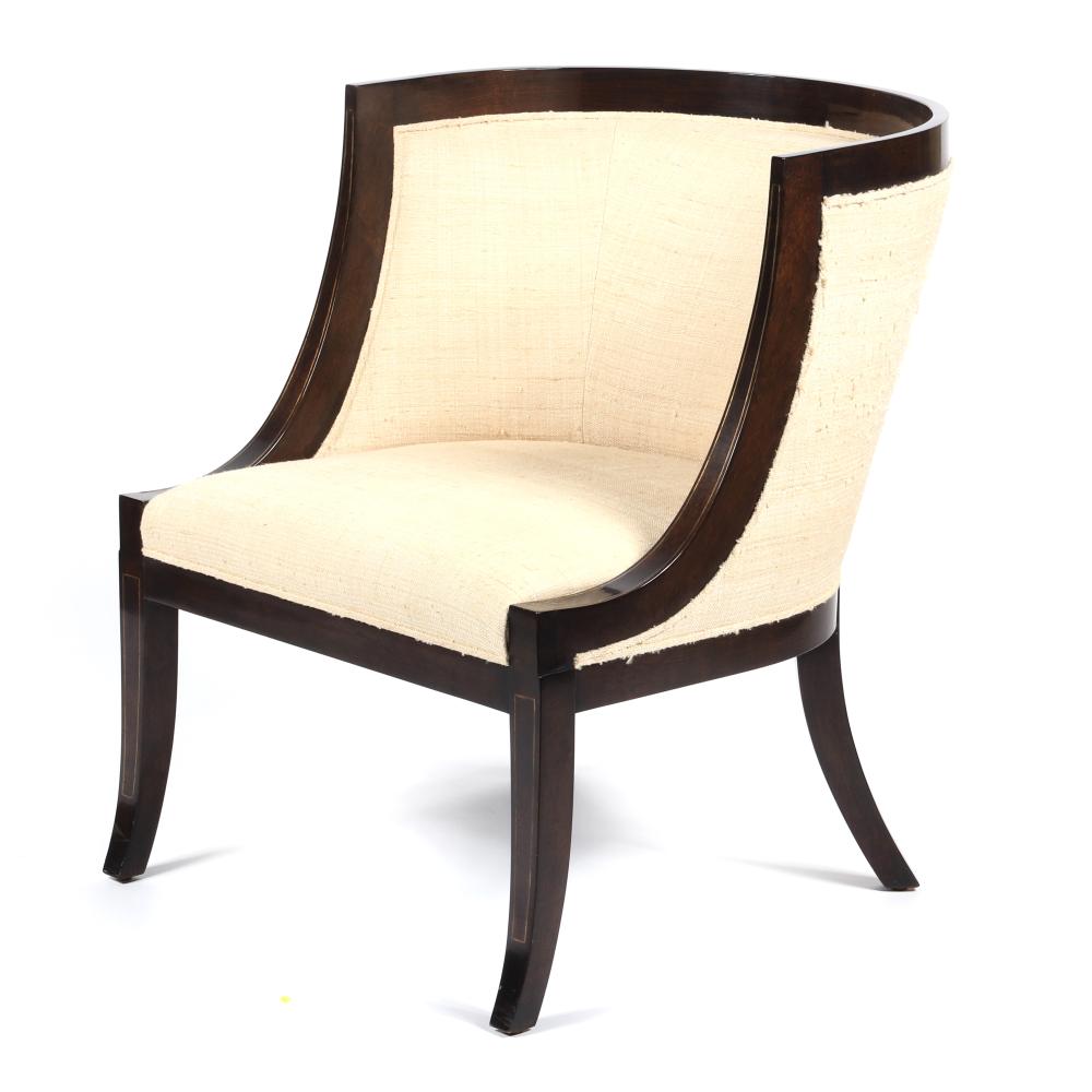 Appraisal: ROSE TARLOW - MELROSE HOUSE DIRECTOIRE BARREL CHAIR W X