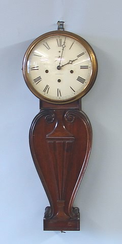 Appraisal: New Haven Westminster chime day original dial mahogany case H