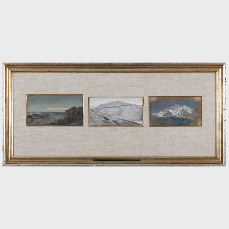 Appraisal: William Trost Richards - Three Landscape Sketches Group No Three