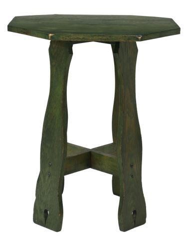 Appraisal: American Arts and Crafts oak lamp table attributed to Charles