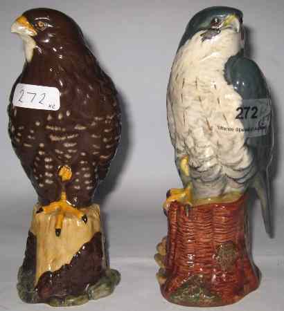 Appraisal: Royal Doulton Wyke Mackay Peregrine Falcon Decanter and Buzzard Decanter