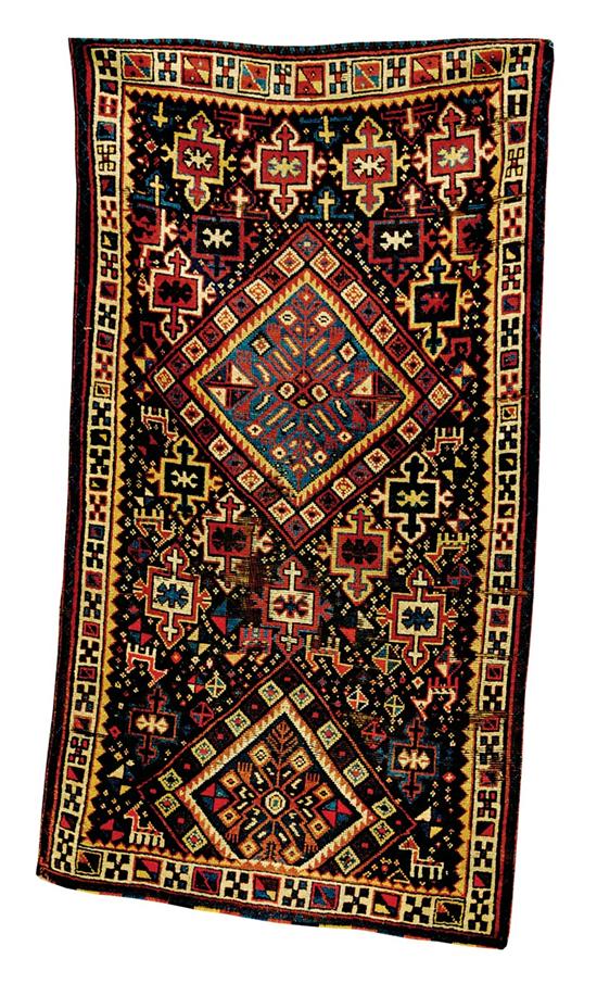 Appraisal: Tribal carpet ' x ' Provenance Gaffney South Carolina private