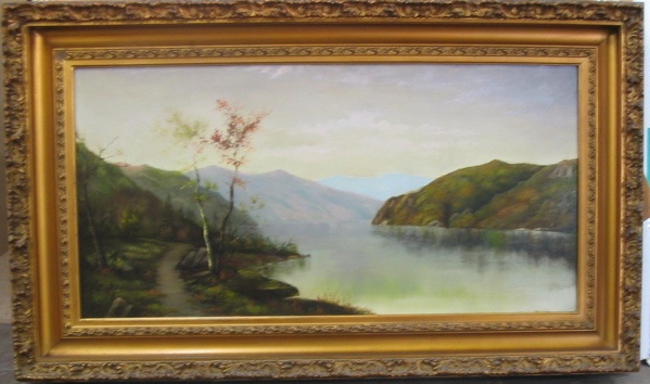 Appraisal: AN ANONYMOUS TH CENTURY NORTHWEST ARTIST Oil on canvas Mountain