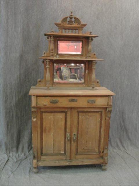 Appraisal: th Cent Pine Cabinet From a prominent NJ estate stored