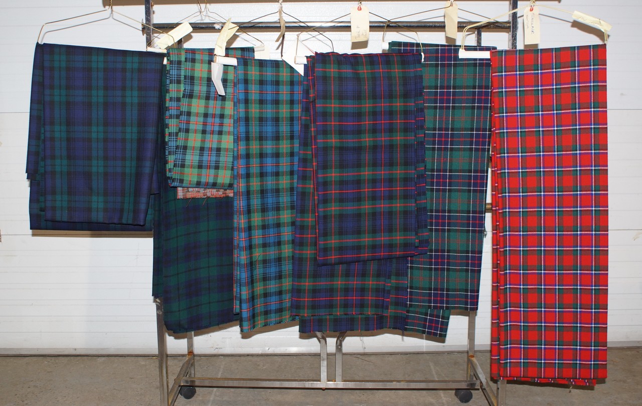 Appraisal: Scottish Textiles to include Sinclair traditional tartan Sinclair Hunting tartans