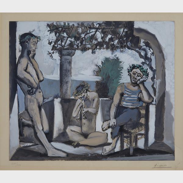 Appraisal: After Pablo Picasso - BACCHANALE CIRCA Spanish Colour aquatint and