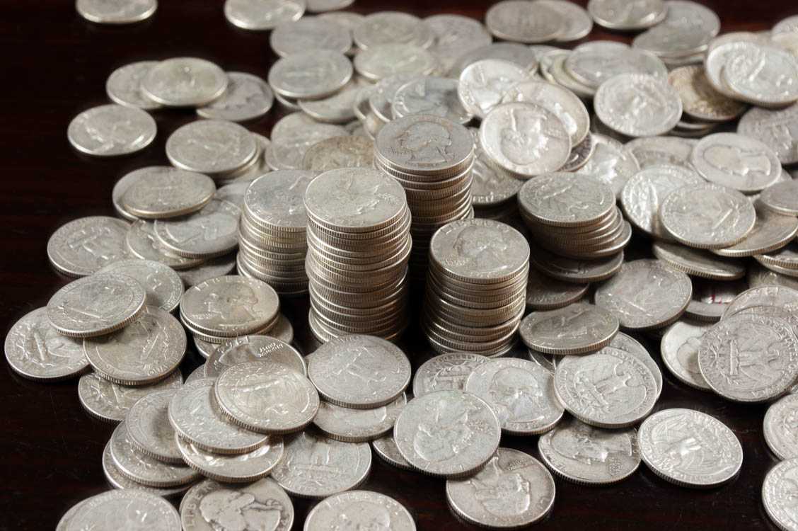 Appraisal: U S SILVER QUARTER COLLECTION about coins all silver mostly