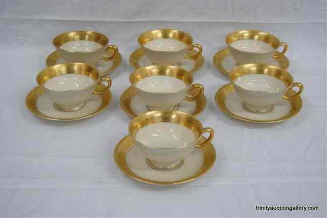 Appraisal: Lenox Westchester China Cup Saucer Sets X Produced by Lenox