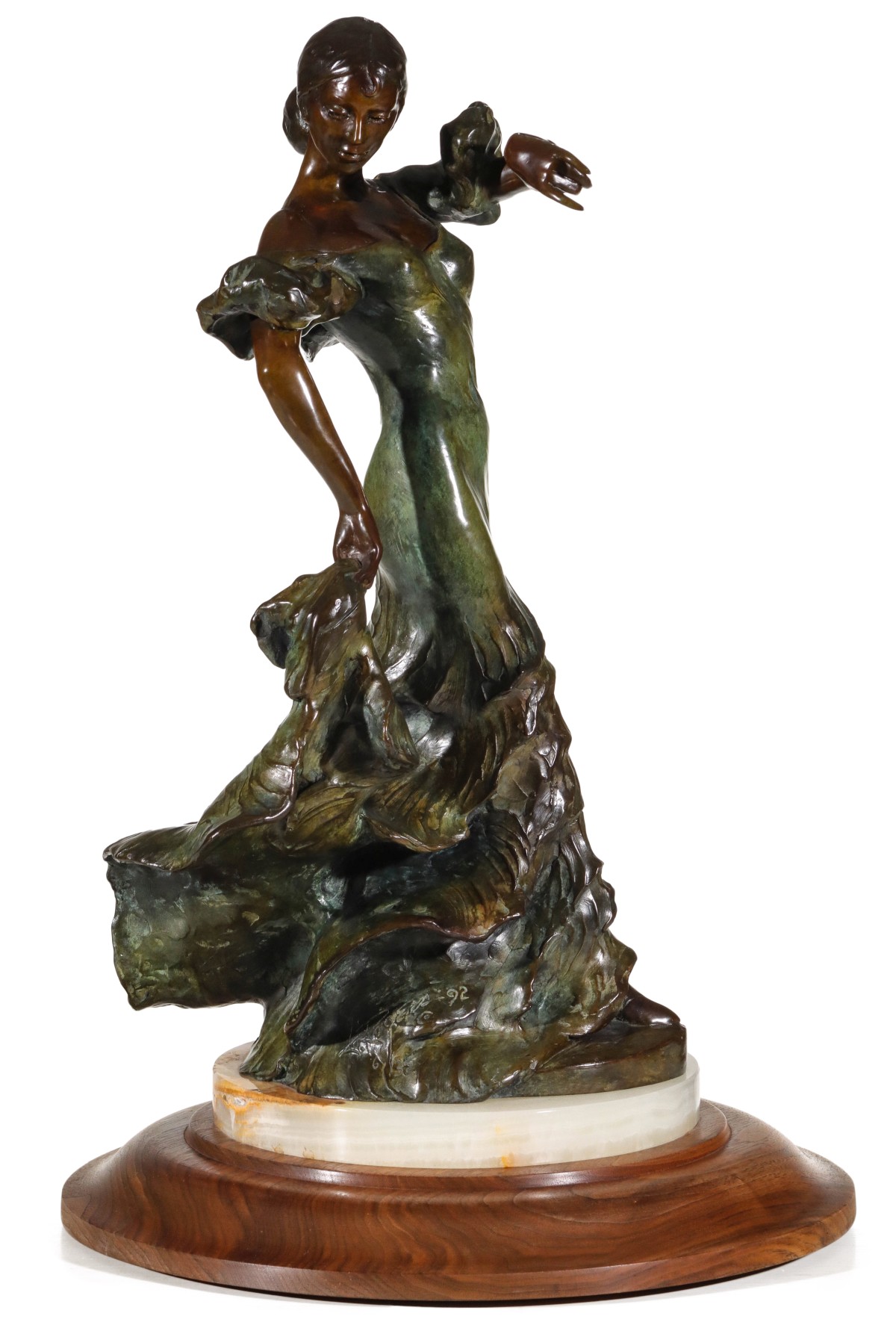 Appraisal: HOWARD JONES BORN BRONZE SCULPTUREHoward Rogers Born Flamenco Dancer The