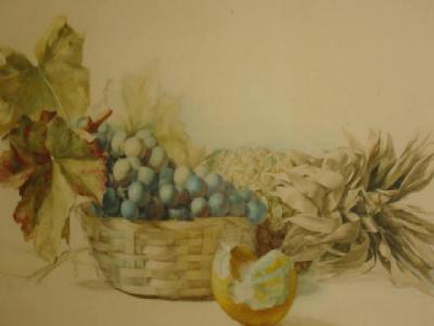 Appraisal: FRANK SUDDARDS Still Life with Fruit in a Basket signed