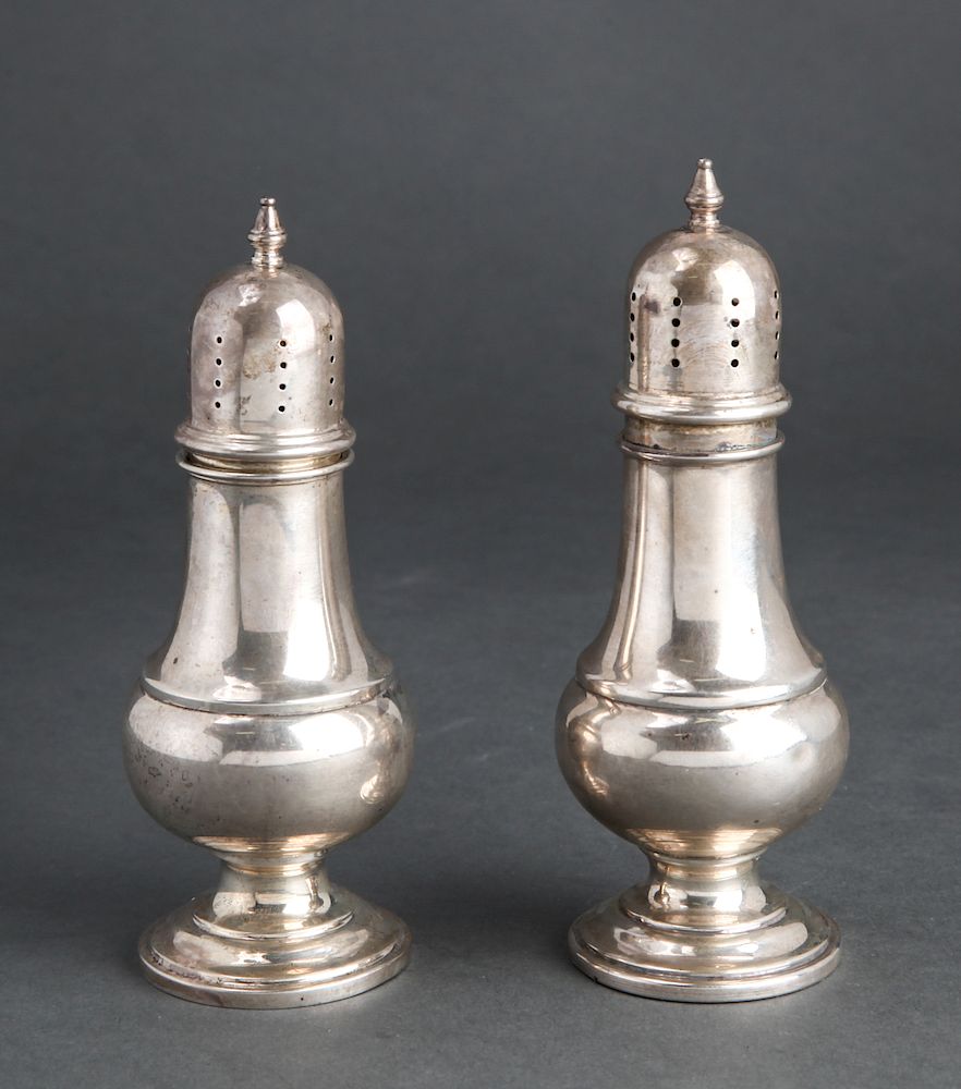 Appraisal: Roger's Silver Co Sterling Salt Pepper Shakers Roger's Silver Co