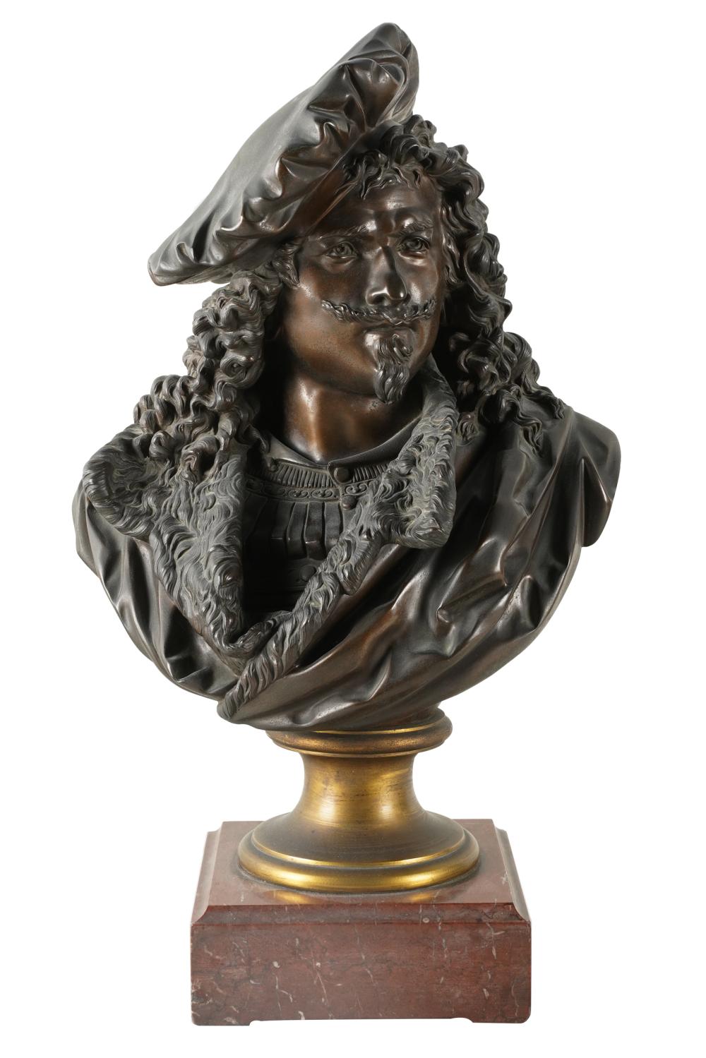 Appraisal: ALBERT-ERNEST CARRIER--BELLEUSE REMBRANDTbronze with dark brown patination signed A Carrier