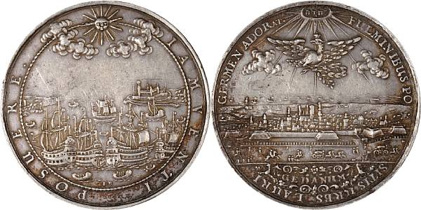 Appraisal: Poland Medal of Gdansk in Silver Obverse view of Gdansk