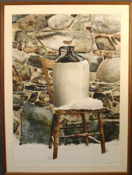 Appraisal: Sculthorpe Peter American - watercolor painting of a winter scene