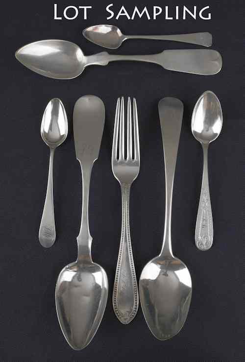 Appraisal: Collection of coin silver flatware to include examples by Zahn