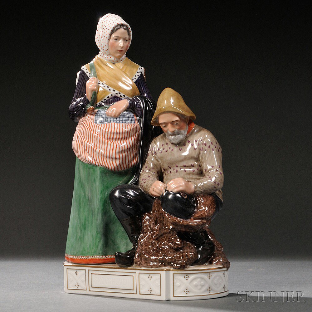 Appraisal: Royal Copenhagen Porcelain Figural Group Denmark th century polychrome enamel