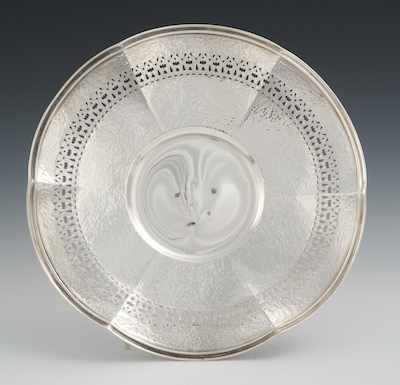 Appraisal: A Sterling Silver Reticulated Border Dish Of round form with