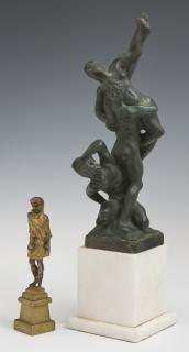 Appraisal: Two Cabinet Bronzes th c consisting of a pati Two